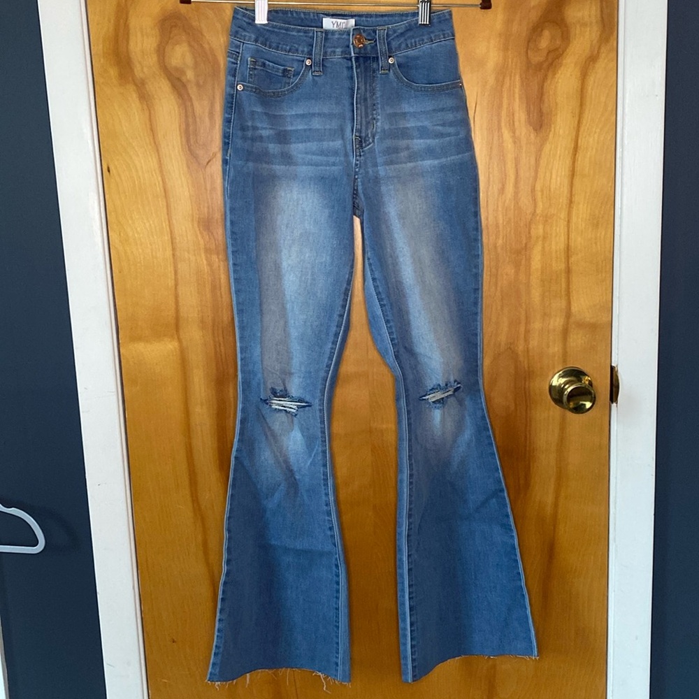 YMI distressed flare jeans